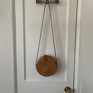 Rattan circle bag
